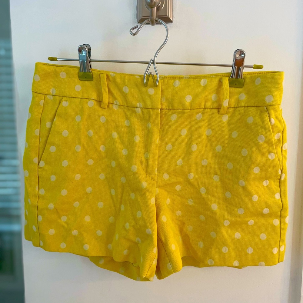Yellow polka dot Ann Taylor shorts